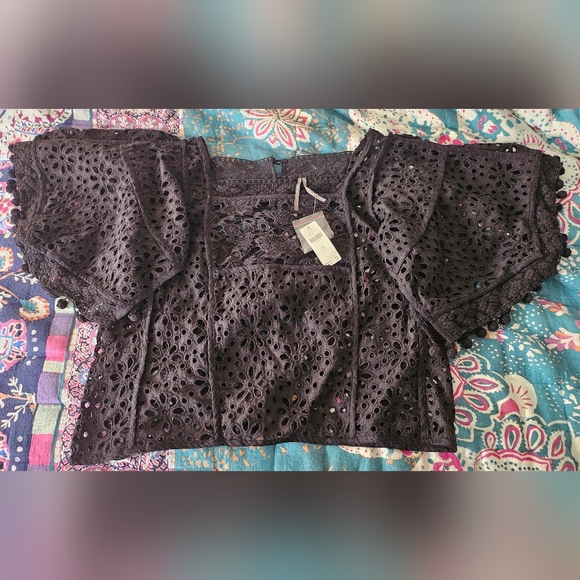 By Anthropologie Cut Out Blouse xl - Picture 3 of 4